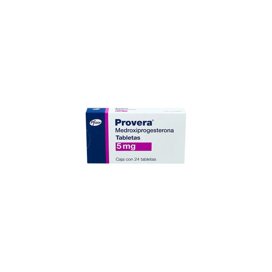 PROVERA MEDROXIPROGESTERONA 5 MG CAJ/24 TAB