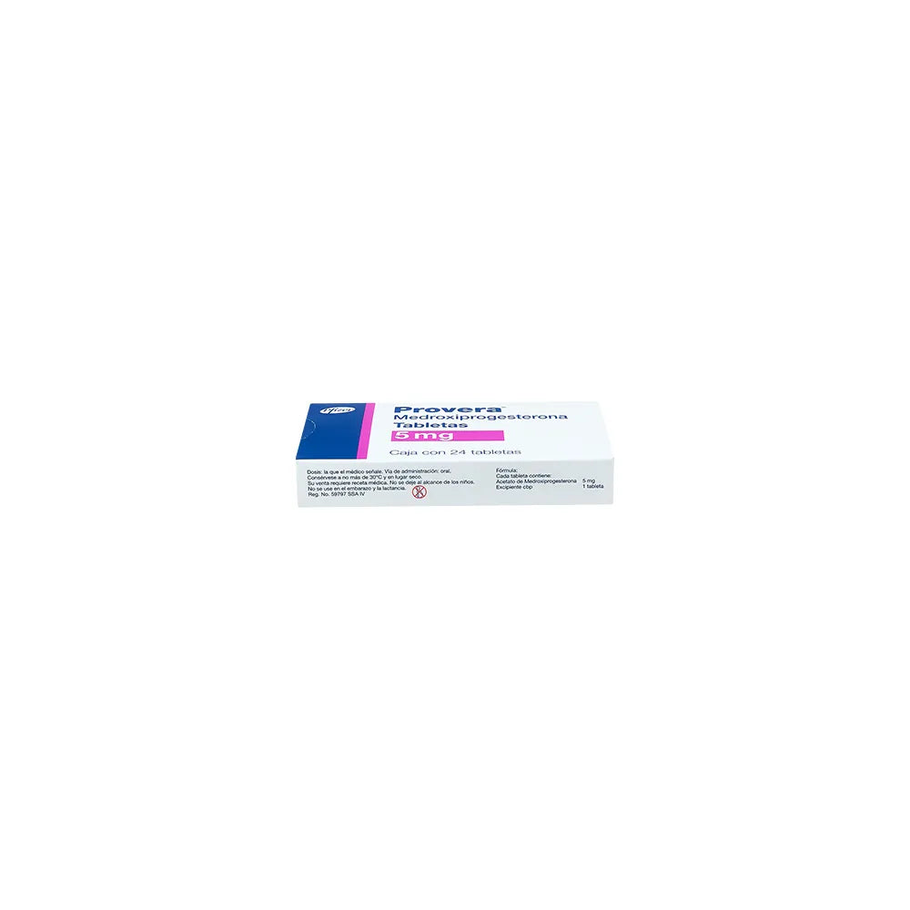 PROVERA MEDROXIPROGESTERONA 5 MG CAJ/24 TAB