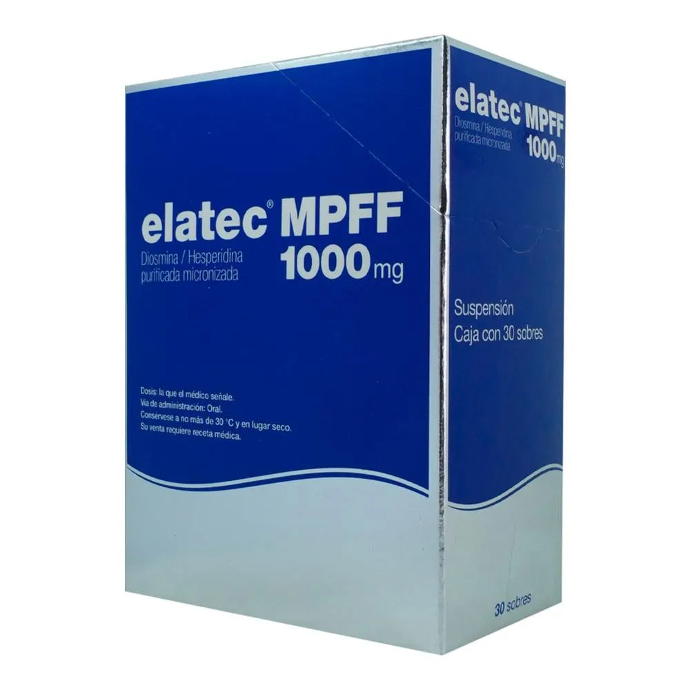 ELATEC MPFF DIOSMINA/HESPERIDINA 1000 MG CAJ/30 SOB