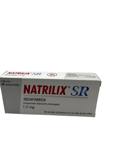 NATRILIX SR INDAPAMIDA 1.5 MG CAJA CON 30 COMPRIMIDOS