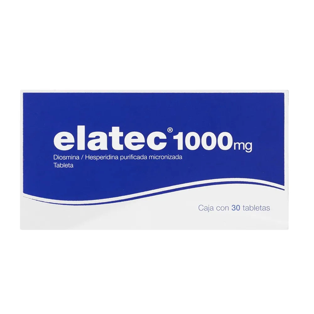 ELATEC DIOSMINA/HESPERIDINA 1000 MG CAJ/30 TAB