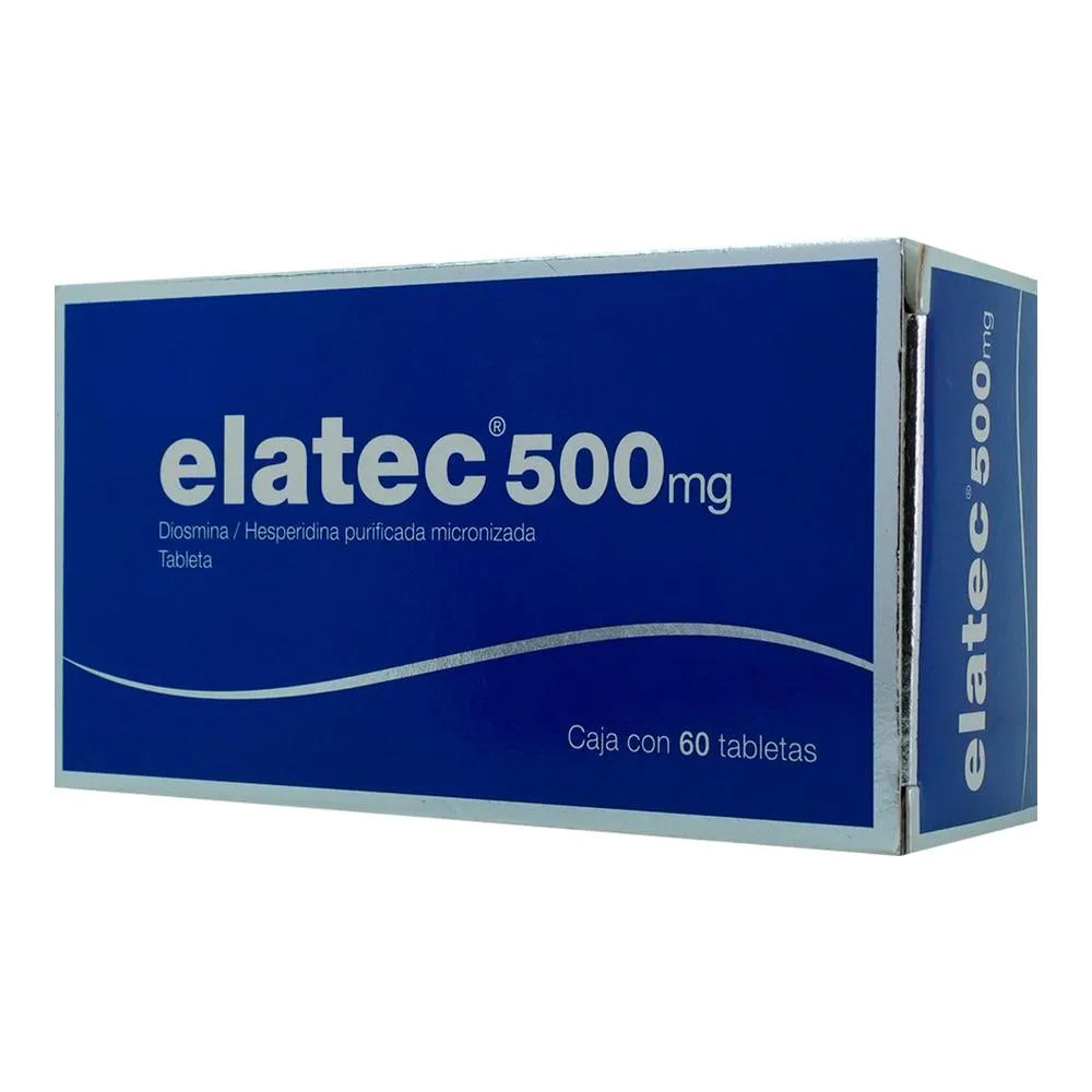ELATEC DIOSMINA/HESPERIDINA 500 MG CAJ/60 TAB