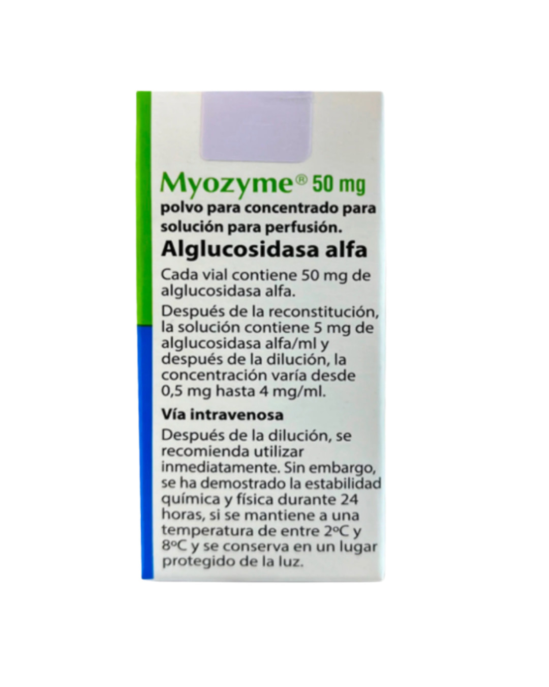 MYOZYME ALGLUCOSIDASA ALFA 50 MG CAJ/1 FAM