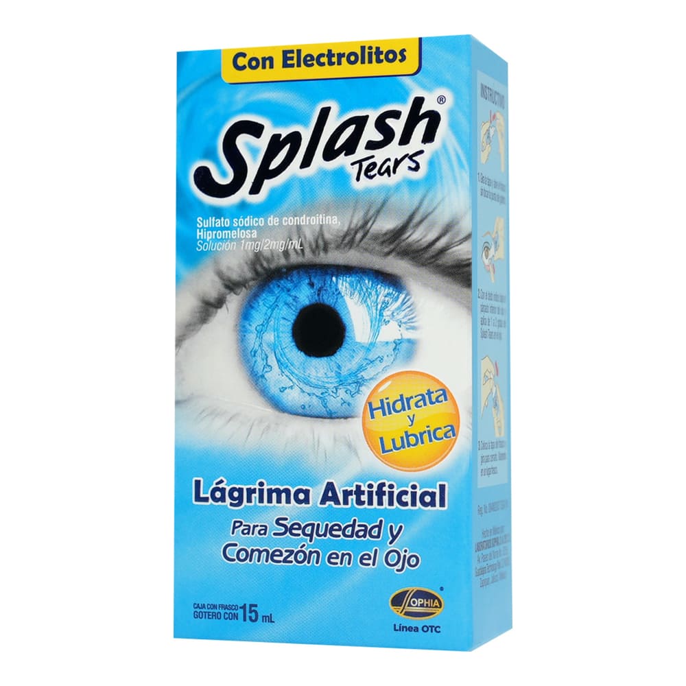 SPLASH TEARS SODIUM CHONDROITIN/HYPROMELLOSE SULPHONATE 1 MG/2 MG/ML BOX/1 FCO GTRO 15 ML