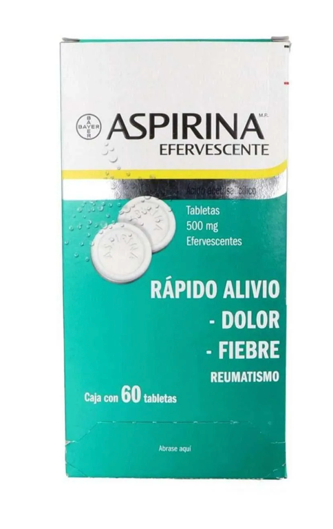 ASPIRINA ACIDO ACETILSALISILICO 500 MG CAJ/60 TAB