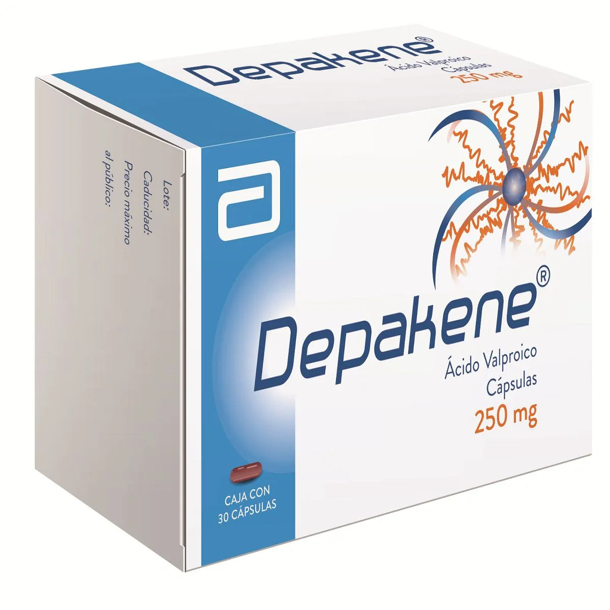 DEPAKENE VALPROIC ACID 250 MG BOX/30 CAPSULES