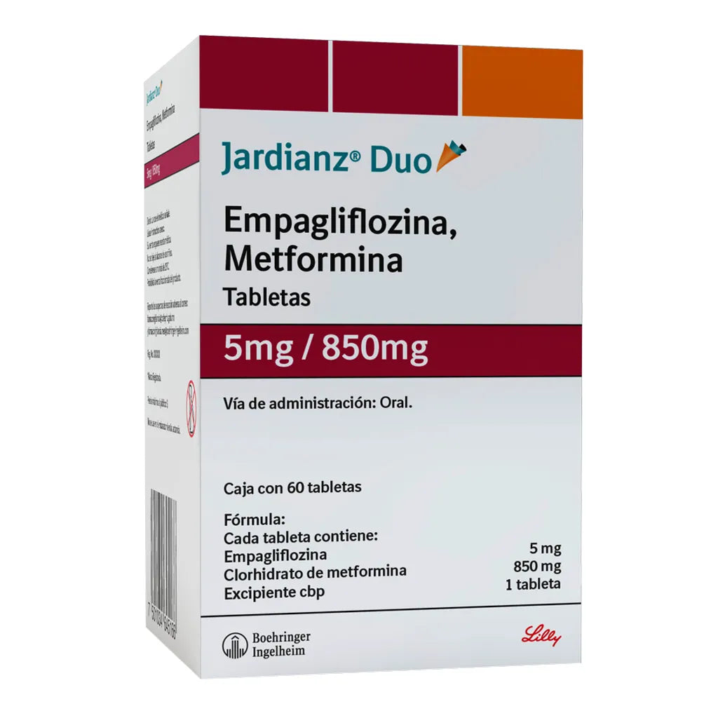 JARDIANZ DUO EMPAGLIFOZINA/METFORMINA 5 MG/ 850 MG CAJ/60 TABS