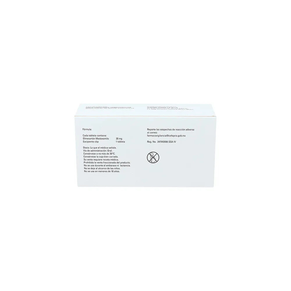 ALMETEC OLMESARTAN MEDOXIMILO 20 MG CAJ/28 TAB
