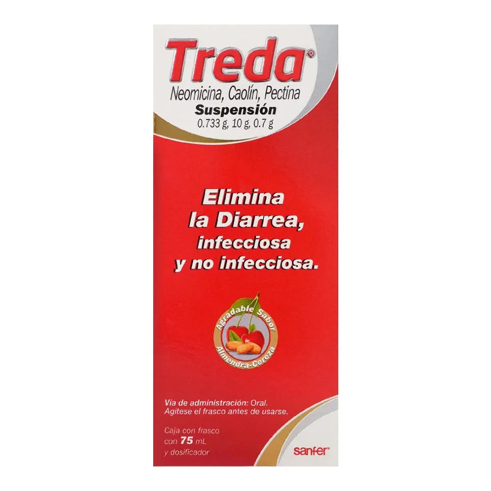 TREDA SUSPENSIÓN NEOMICINA/ CAOLIN/ PECTINA 0,733 GR/ 10 GR/ 0.7 GR CAJ/ 75ML