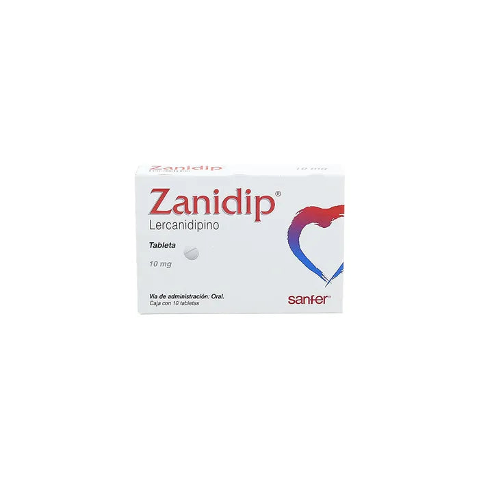 ZANIDIP LERCARNIDIPINO 10 MG CAJ/10 TAB