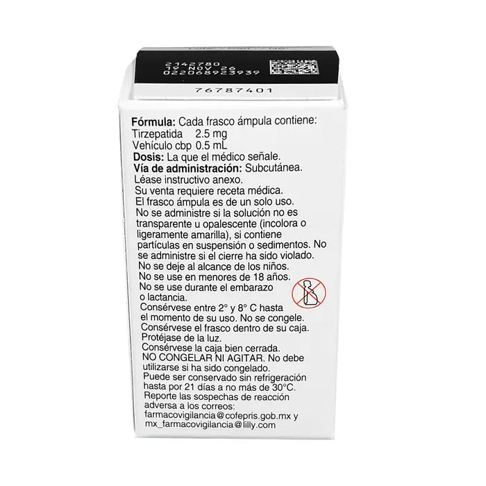 MOUNJARO TIRZEPATIDA 2.5 MG/0.5 ML  SOL INY 1FAM