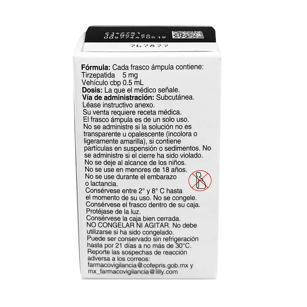 MOUNJARO TIRZEPATIDA 5 MG/0.5 ML  SOL INY 1FAM