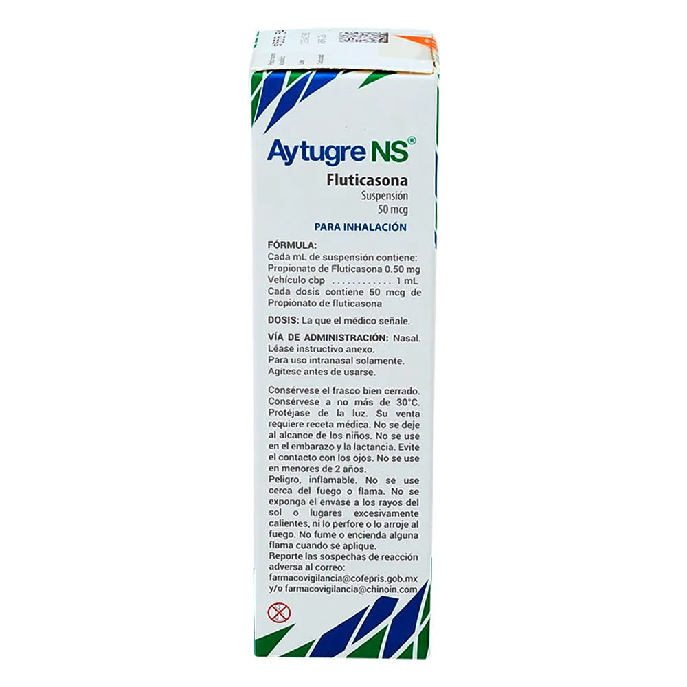 AYTUGRE NS FLUTICASONA SUSP. 50 MCG C/15 ML. 120 DOSIS