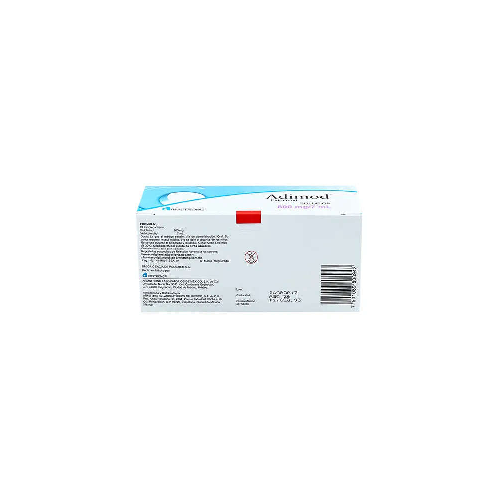 ADIMOD PIDOTIMOD SUSP. CAJA C/10 FRASCOS DE 800 MG./7 ML. C/U