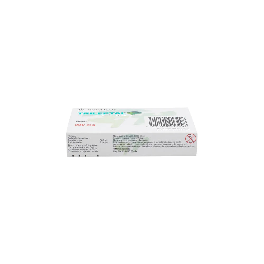 TRILEPTAL  OXCARBAMAZEPINA 300 MG CAJ/20 GRAG