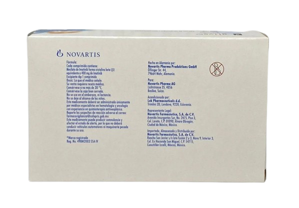 GLIVEC IMATINIB 400MG COM CAJ C/30