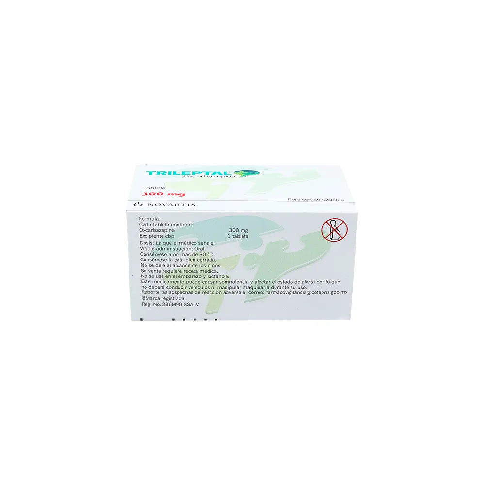 TRILEPTAL  OXCARBAMAZEPINA 300 MG CAJ/50 GRAG
