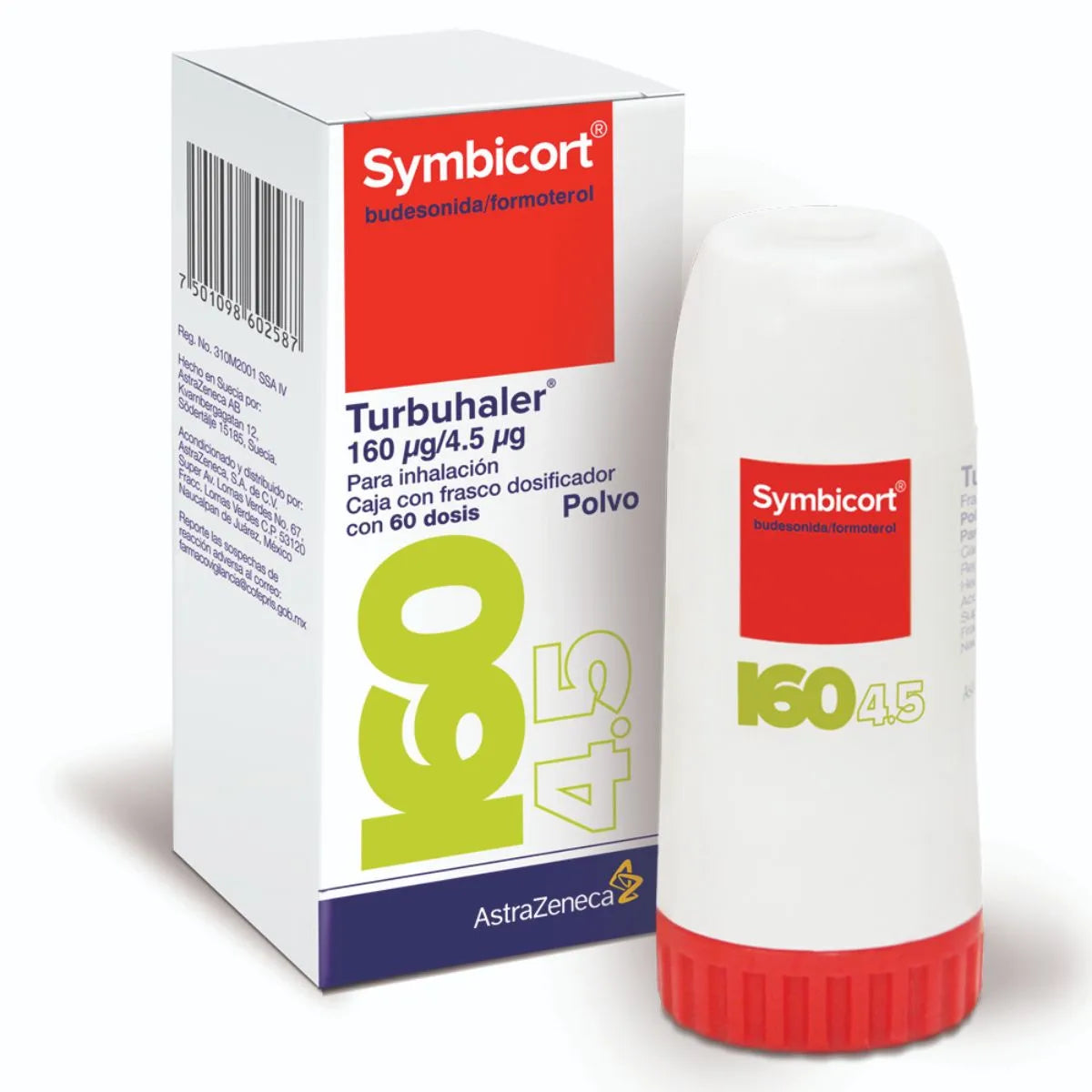 SYMBICORT BUDESONIDA/ FORMOTEROL 160 UG/ 4.5 UG CON/60 DISP