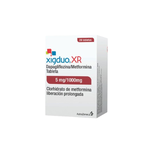 XIGDUO XR DAPAGLIFOZINA/METFORMINA 5 MG/1000 MG CAJ/28 TAB
