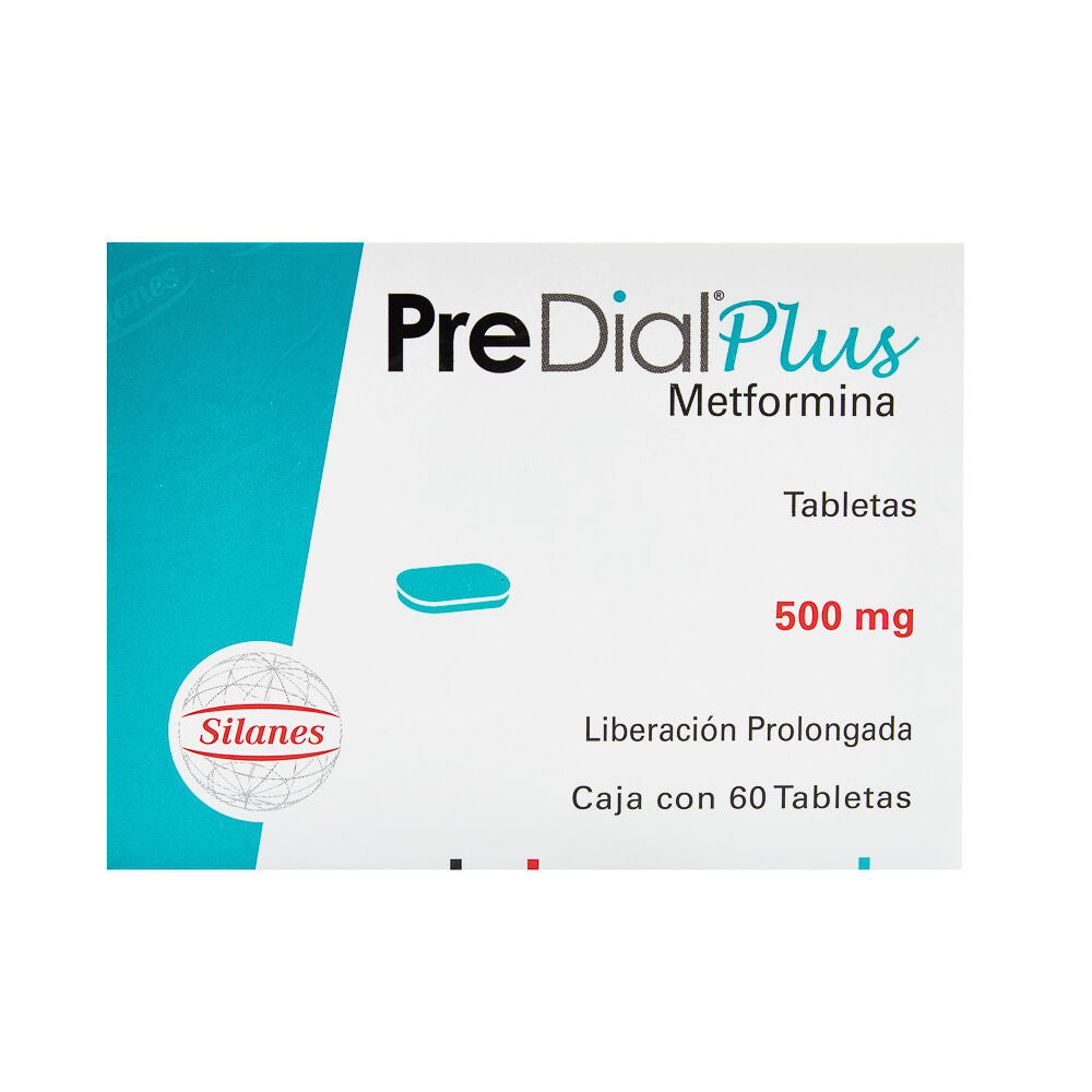 PREDIAL PLUS METFORMINA LP 500 MG CAJ/60 TAB