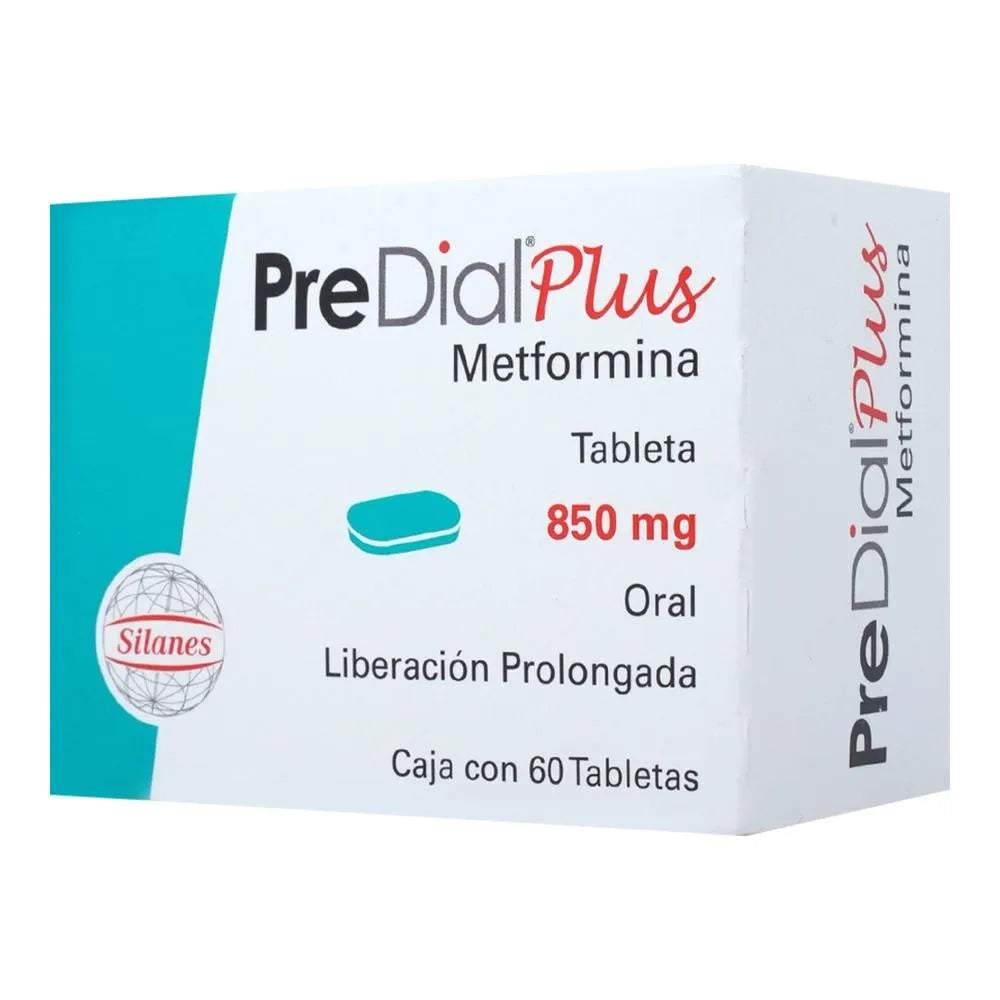 PREDIAL PLUS METFORMINA LP 850 MG CAJ/60 TAB