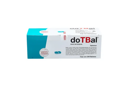 DOTBAL PIRAZINAMIDA/ETAMBUTOL/ ISONIAZIDA/RIFAMPICINA 400/300/150/75 MG TAB CAJ/240