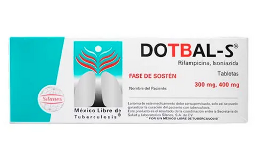 DOTBAL-S ISONIAZIDA/RIFAMPICINA 300/400 MG TAB CAJ/90