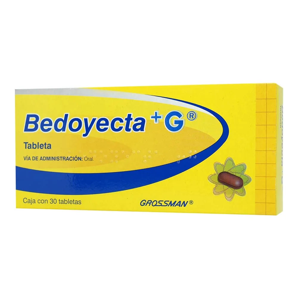 BEDOYECTA+G GINSENG/ ASCORBIC ACID / THIAMINE / PYRIDOXINE/ RIVOFLABIN/ NICOTIDAMIDE / CALCIUM D-PANTOTHENATE 40 MG/ 150 MG/ 10 MG/ 5 MG / 5 MG/ 50 MG/ 10 MG TAB. BOX C/30
