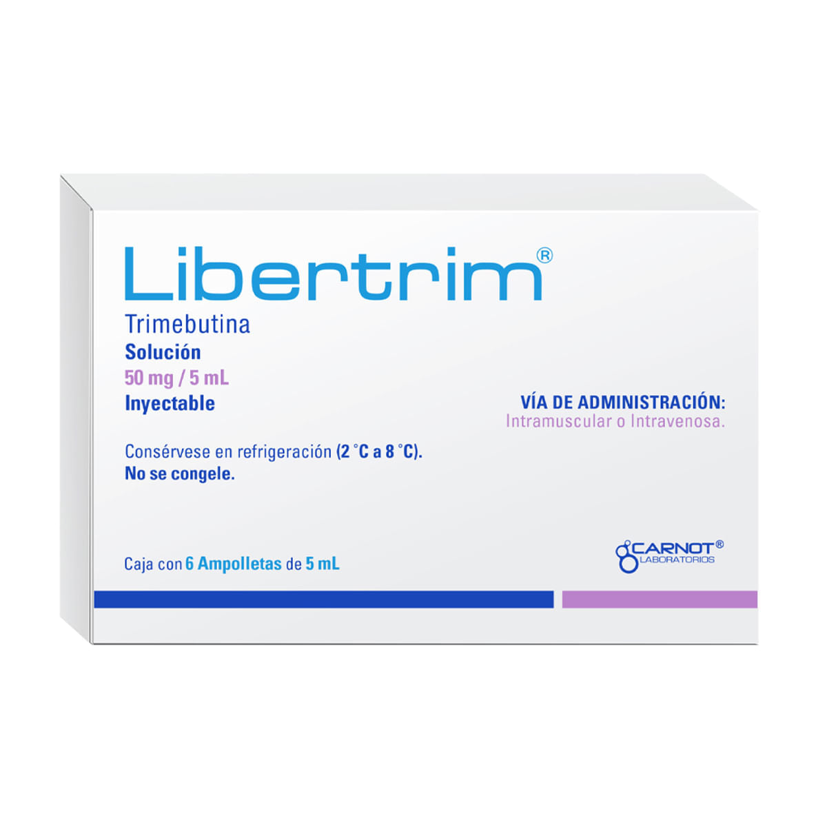 LIBERTRIM TRIMEBUTINA 50MG/ 5ML CAJ/6 FAM