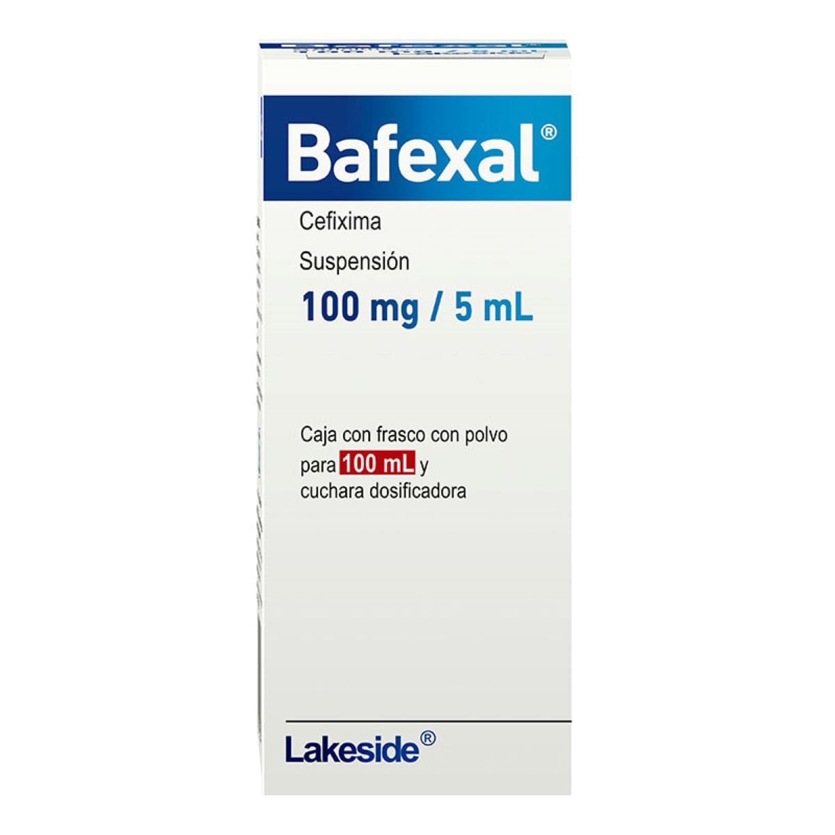 BAFEXAL CEFIXIMA 100 MG/ 5 ML CAJ/1 FCO 100 ML