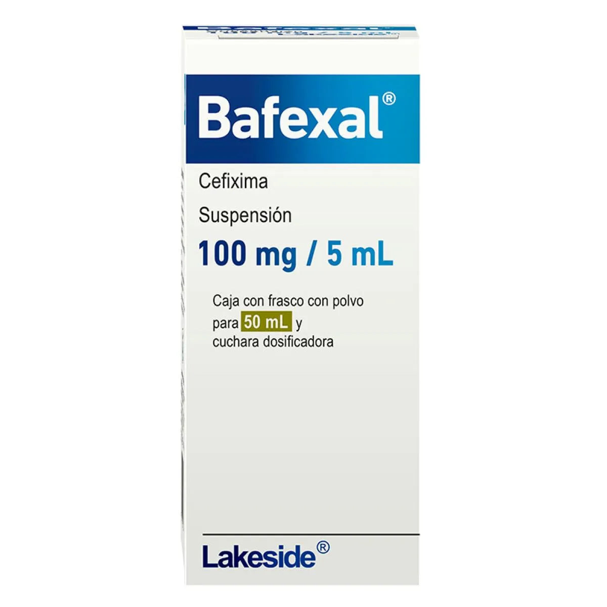 BAFEXAL CEFIXIMA 100 MG/ 5 ML CAJ/1 FCO 50 ML