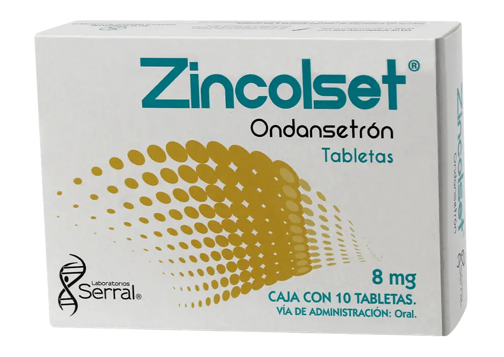 ZINCOLSET ONDANSETRON 8 MG CAJ/10 TAB
