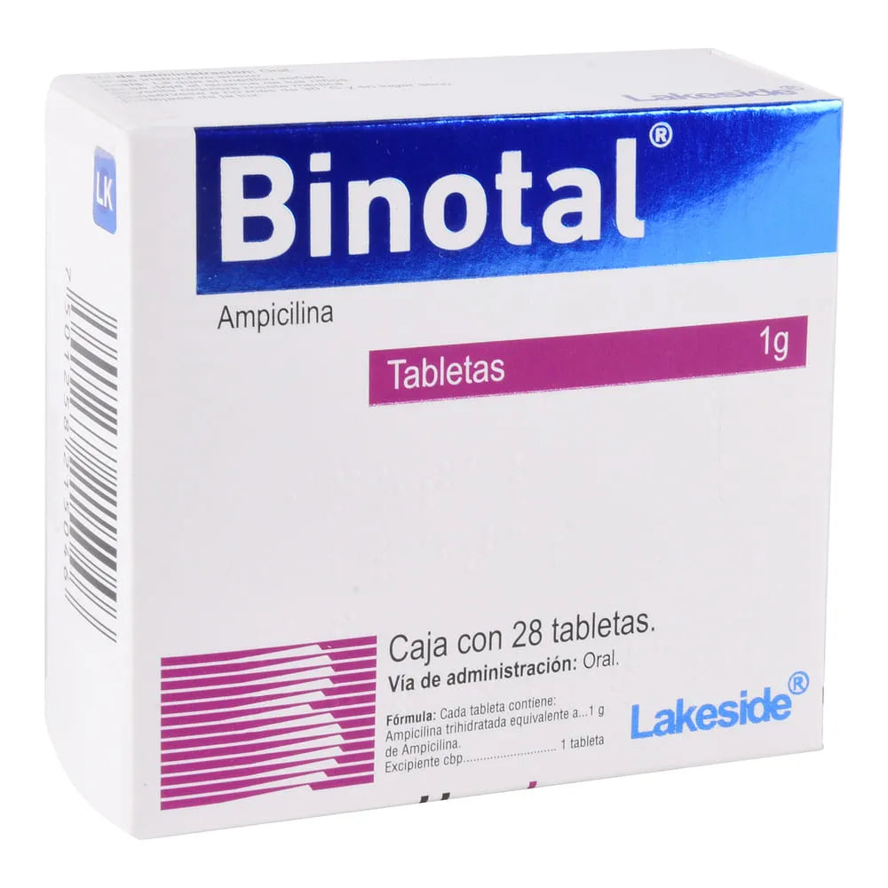 BINOTAL AMPICILINA 1GR CAJ/ 28 CAP
