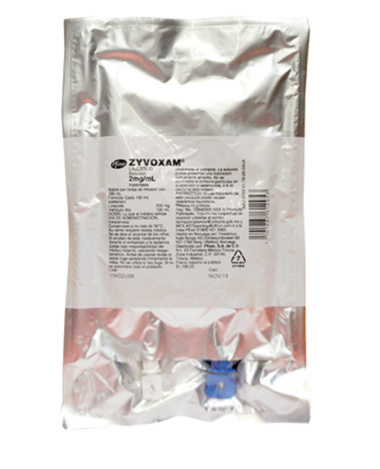 ZYVOXAM LINEZOLID 2 MG/ML 1 BOL C/300 ML