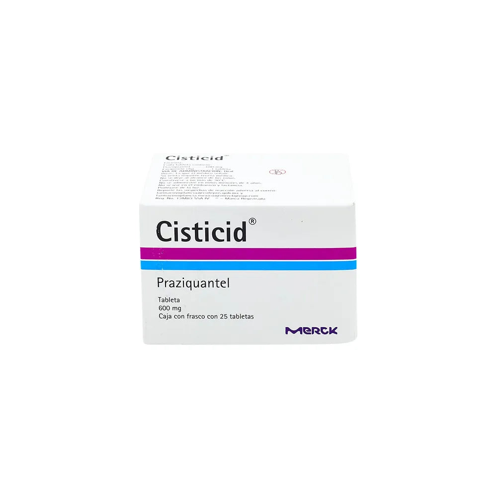 CISTICID PRAZIQUANTEL 600 MG CAJ/25 TABL
