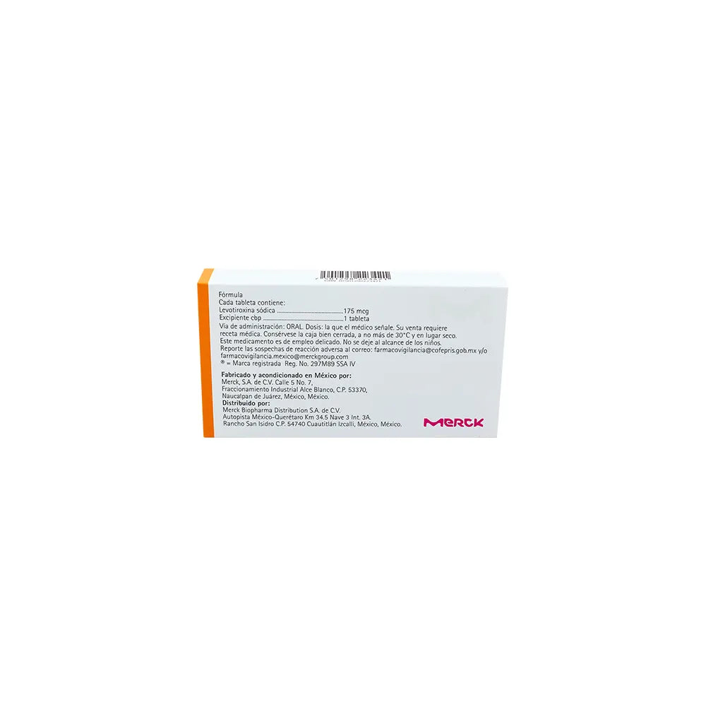 EUTIROX  LEVOTIROXINA SODICA TAB. 175 MCG. CAJA C/50