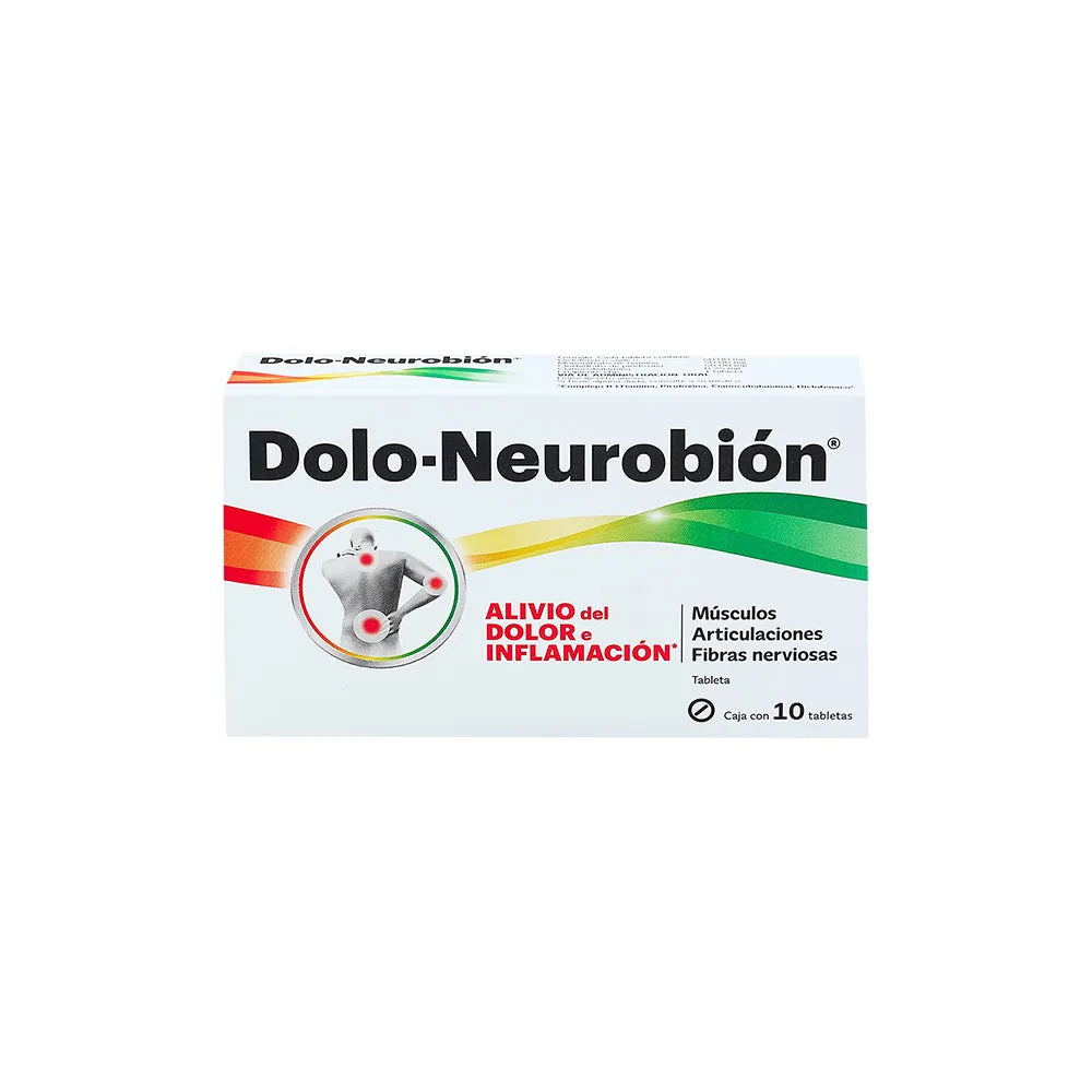 DOLO NEUROBION DICLOFENACO/ PIRIDOXINA/ TIAMINA 50 MG/ 50 MG/ 50 MG/ 0.25 MG CAJ/10 TAB