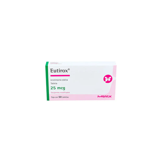 EUTIROX  LEVOTIROXINA SODICA TAB. 25 MCG. CAJA C/50