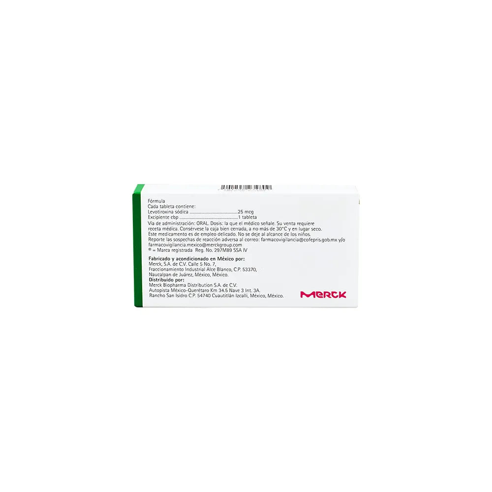 EUTIROX  LEVOTIROXINA SODICA TAB. 25 MCG. CAJA C/50