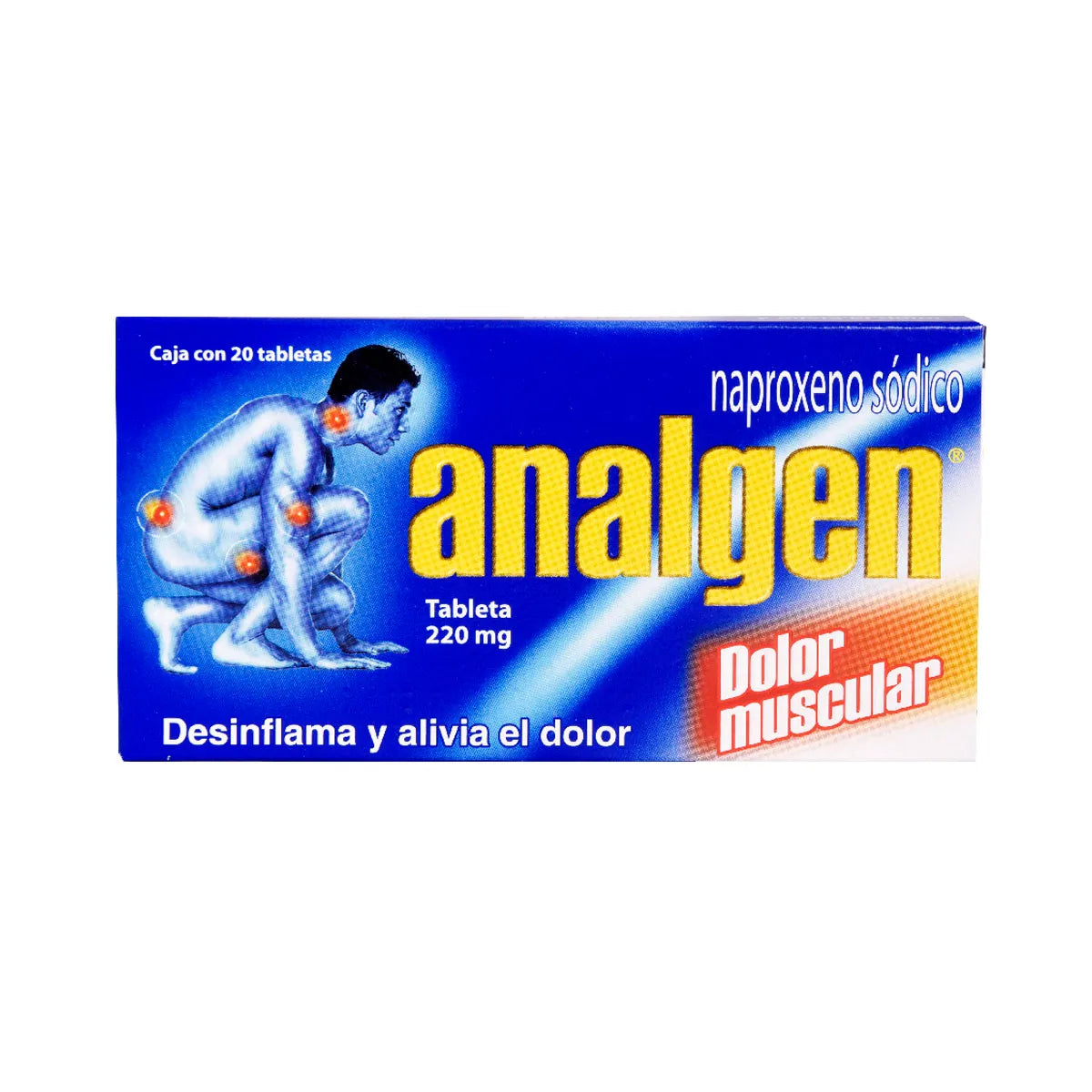 ANALGEN 220 MG C/20 TABS AZUL