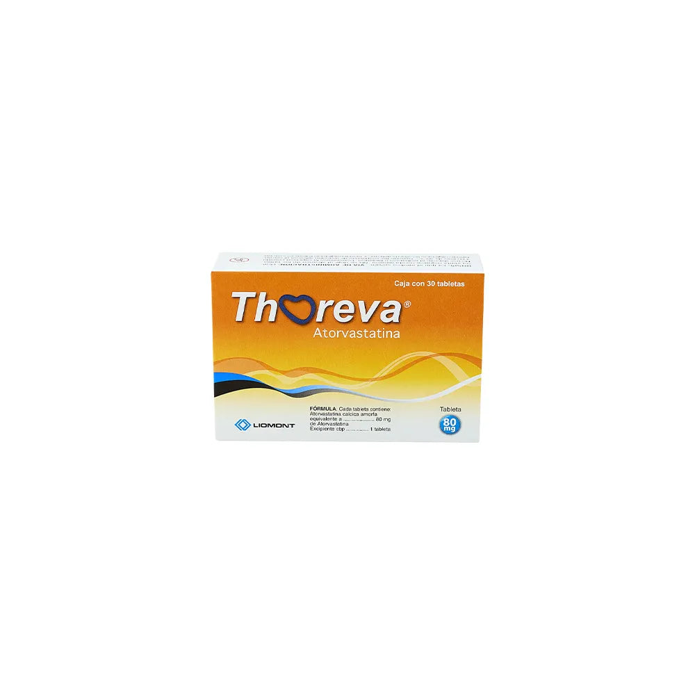 THOREVA ATORVASTATINA 80 MG CAJ/30 TAB
