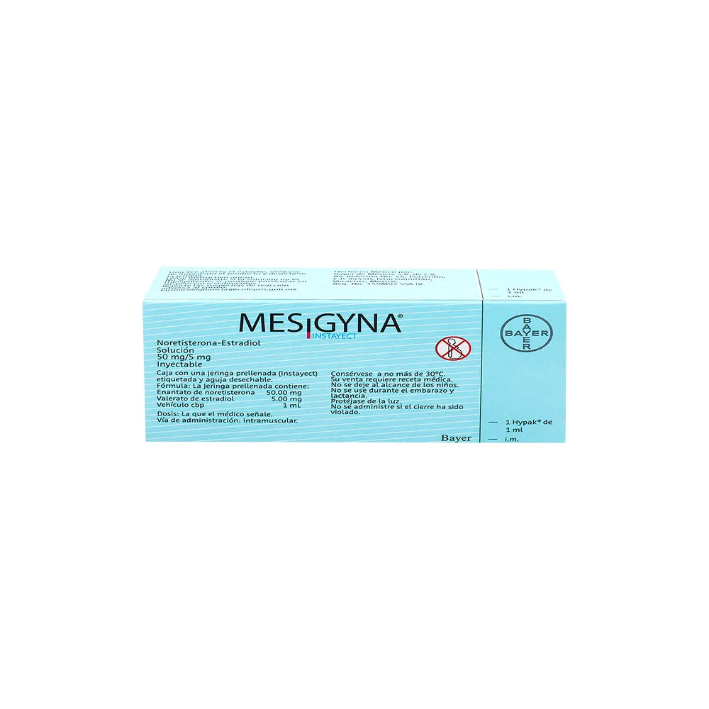 MESIGINA NORETISTERONA/ ESTRADIOL 50 MG/5 MG 1ML CAJ/ 1 FAM
