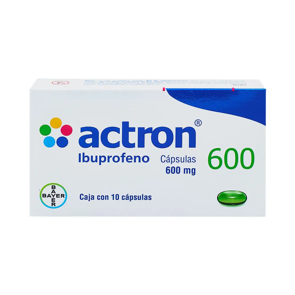 ACTRON IBUPROFENO 600 MG CAJ/10 CAPS