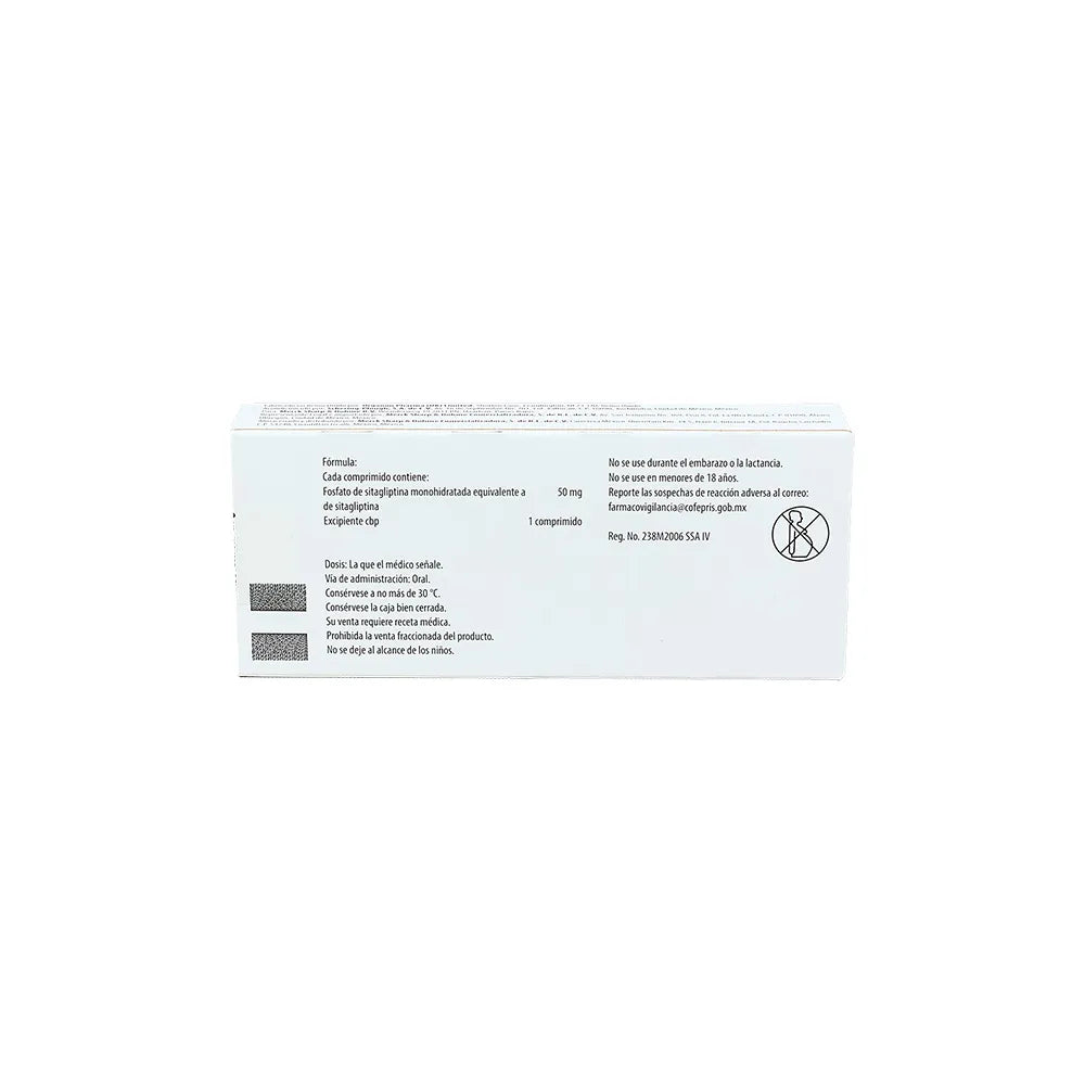 JANUVIA SITAGLIPTINA 50 MG CAJ/28 TABLETAS
