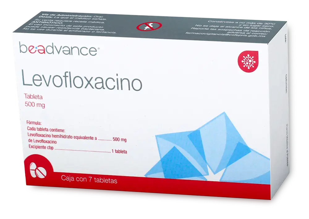 LEVOFLOXACINO BEADVANCED 500 MG CAJ/7 TAB