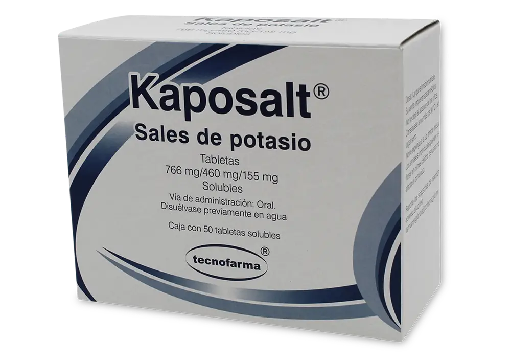KAPOSALT SALES DE POTASIO 766MG /460 MG /155 MG CAJ/ 50 TBA