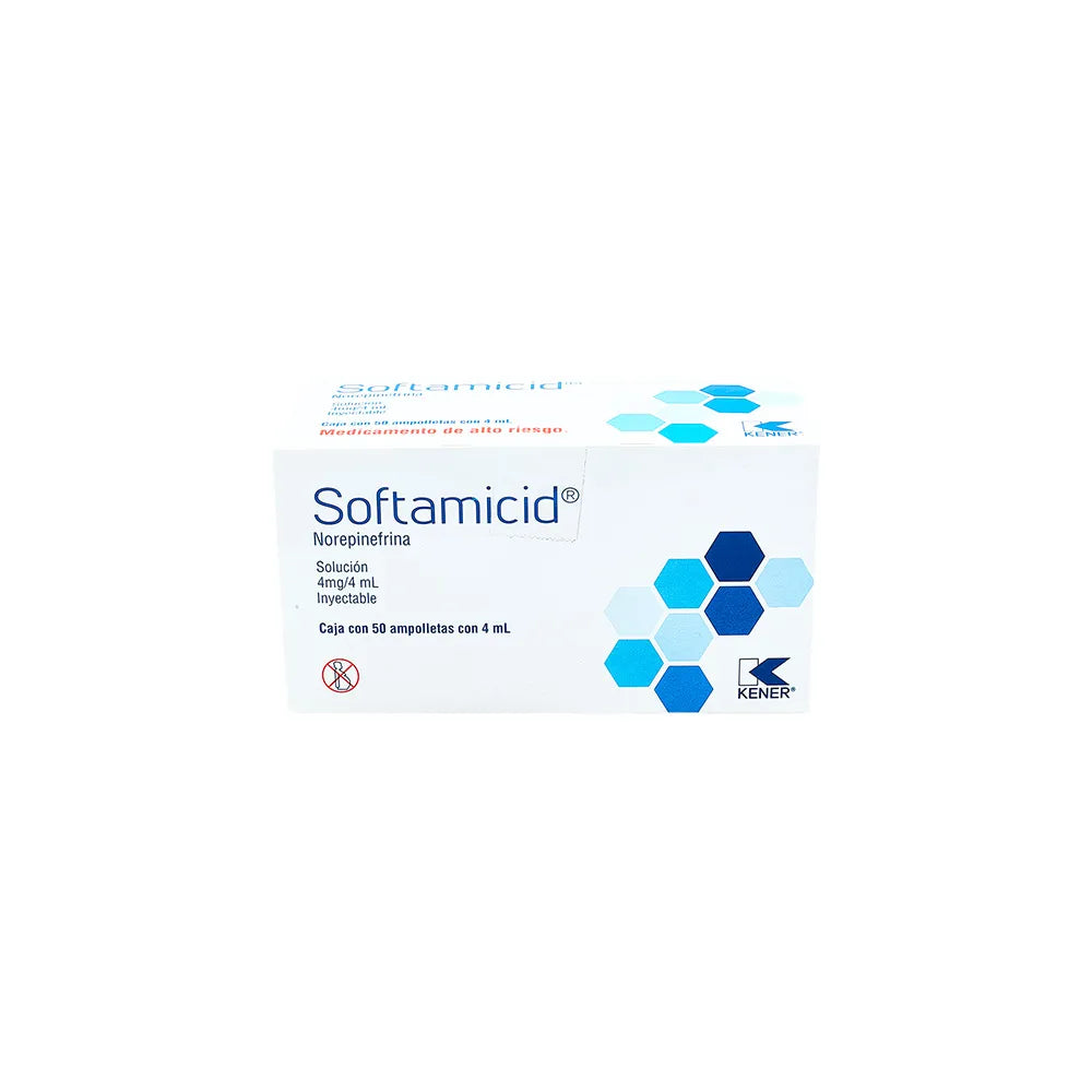 SOFTAMICID NOREPINEFRINA 4MG/4 ML CAJ/50 FAM