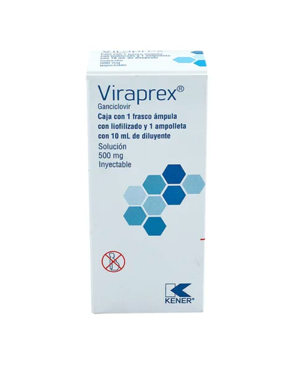VIRAPREX GANCICLOVIR INYECTABLE 500 MG FAM 10 M C/1