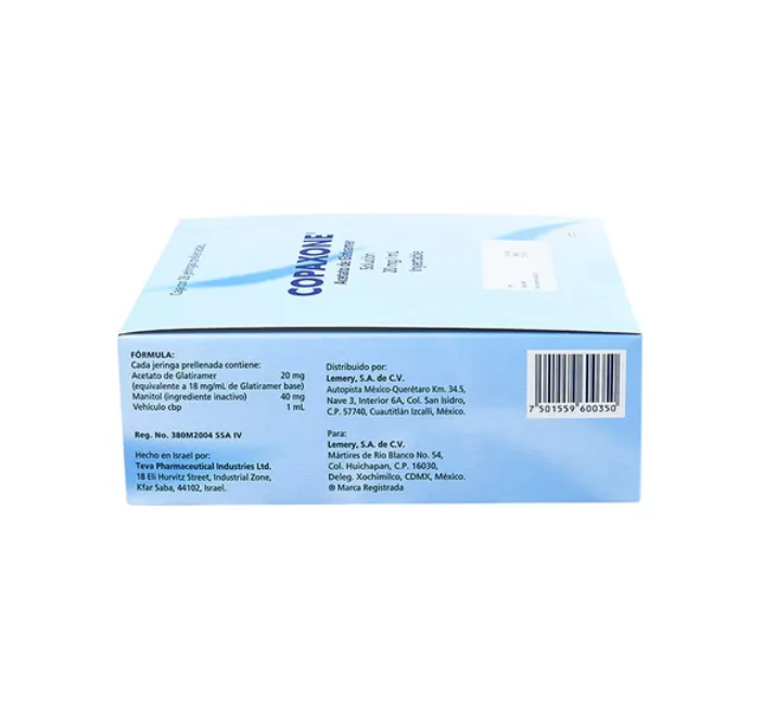 COPAXONE ACETATO DE GLATIRAMER 20 MG/ML JPRELL C/28