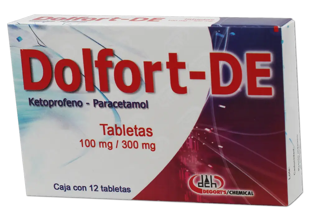 DOLFORT-DE KETOPROFENO/ PARACETAMOL 100MG /300MG C/12